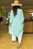 Made in Italy Rumours Broderie Smock Tunic Aqua